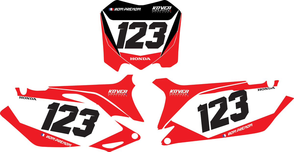 Fond de plaque Honda CRF 450 2009 2012 personnalisé-3