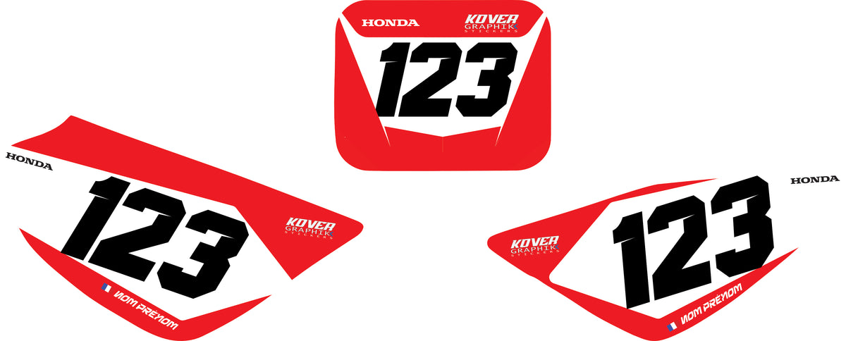 Fond de plaque Honda CRF 50 2004 2026 personnalisé-6