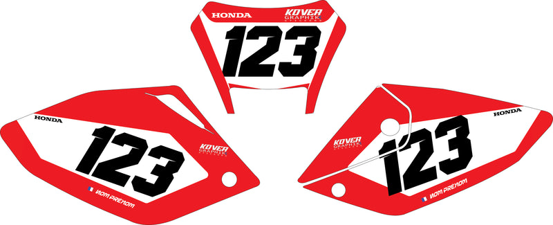 Fond de plaque Enduro Honda CRF X 250 2004 2017 personnalisé-3