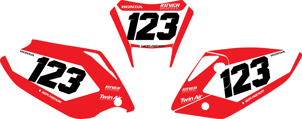 Fond de plaque Enduro Honda CRFX 250 2014 2017 personnalisé-1