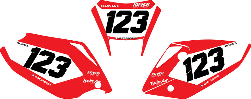 Fond de plaque Enduro Honda CRFX 250 2014 2017 personnalisé-1