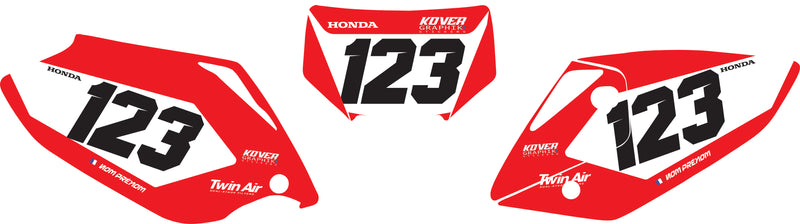Fond de plaque Enduro Honda CRFX 450 2005 2012 personnalisé-3