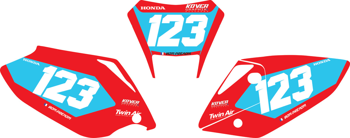 Fond de plaque Enduro Honda CRFX 450 2013 2016 personnalisé