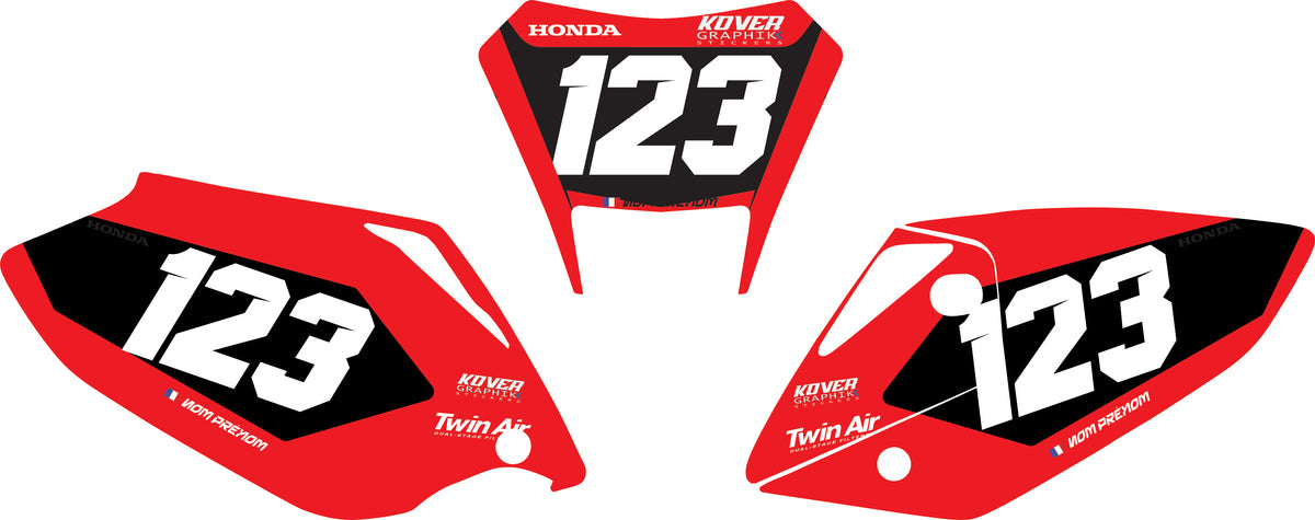 Fond de plaque Enduro Honda CRFX 250 2014 2017 personnalisé-4