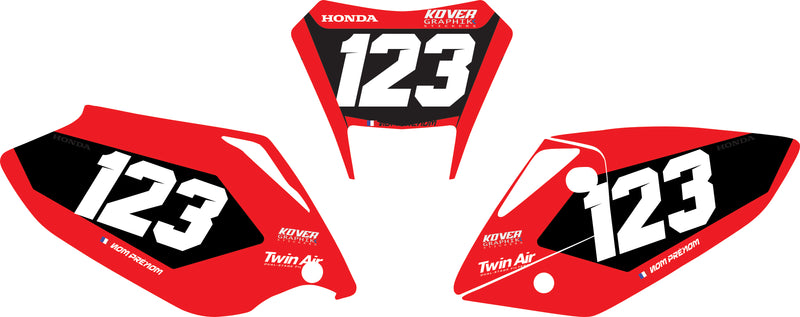 Fond de plaque Enduro Honda CRFX 250 2014 2017 personnalisé-4