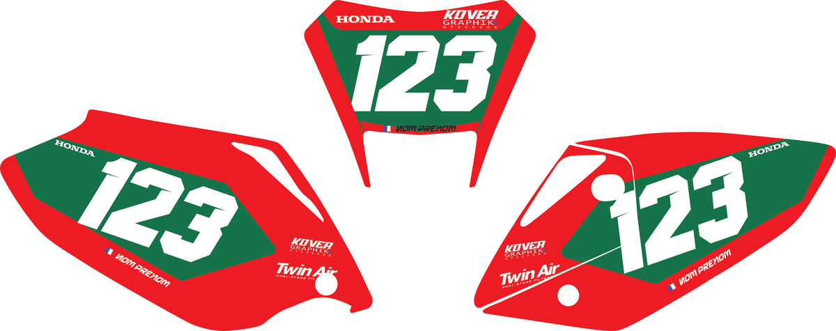 Fond de plaque Enduro Honda CRFX 250 2014 2017 personnalisé-6