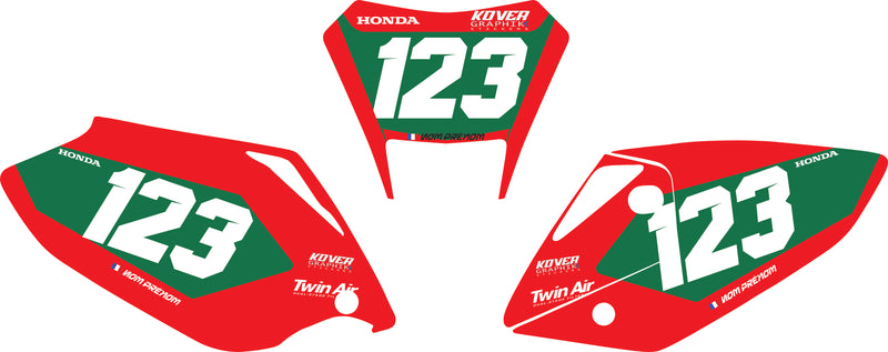 Fond de plaque Enduro Honda CRFX 250 2014 2017 personnalisé-6