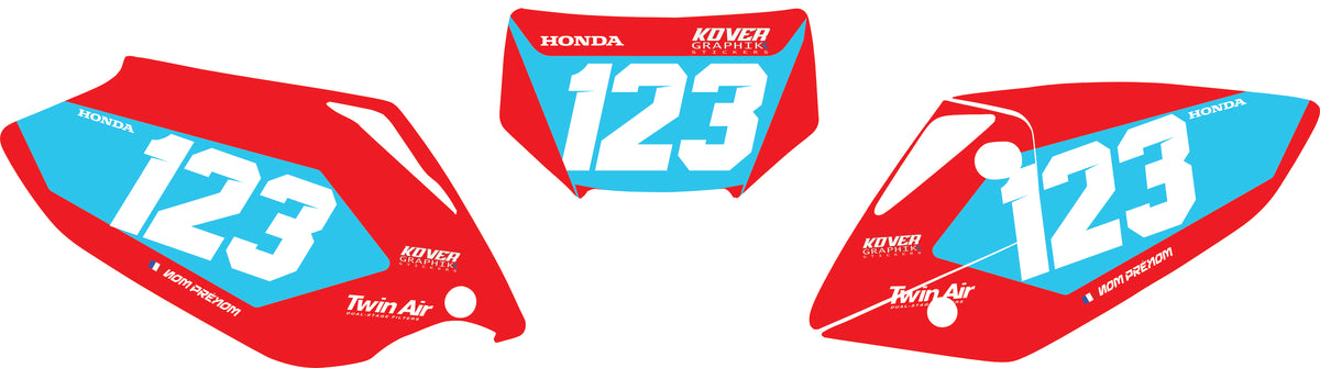 Fond de plaque Enduro Honda CRFX 450 2005 2012 personnalisé-2