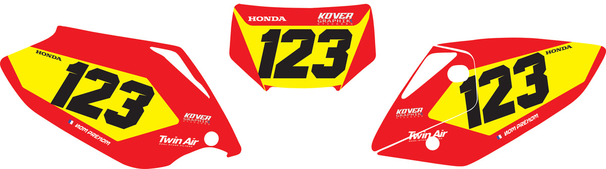 Fond de plaque Enduro Honda CRFX 450 2005 2012 personnalisé-6