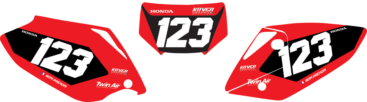 Fond de plaque Enduro Honda CRFX 450 2005 2012 personnalisé