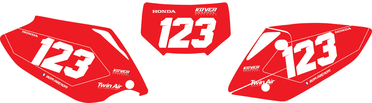 Fond de plaque Enduro Honda CRFX 450 2005 2012 personnalisé-7