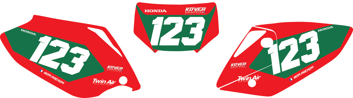 Fond de plaque Enduro Honda CRFX 450 2005 2012 personnalisé-5