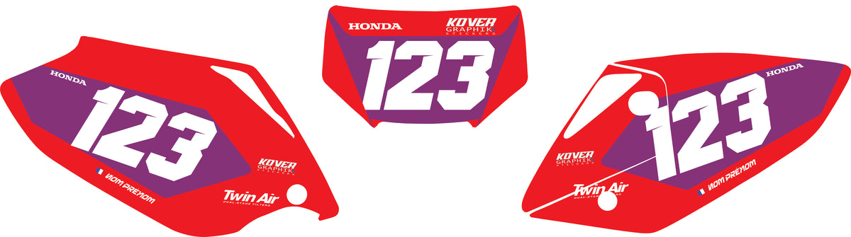 Fond de plaque Enduro Honda CRFX 450 2005 2012 personnalisé-4