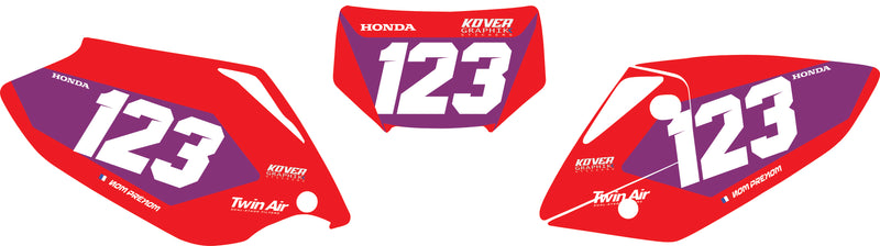 Fond de plaque Enduro Honda CRFX 450 2005 2012 personnalisé-4