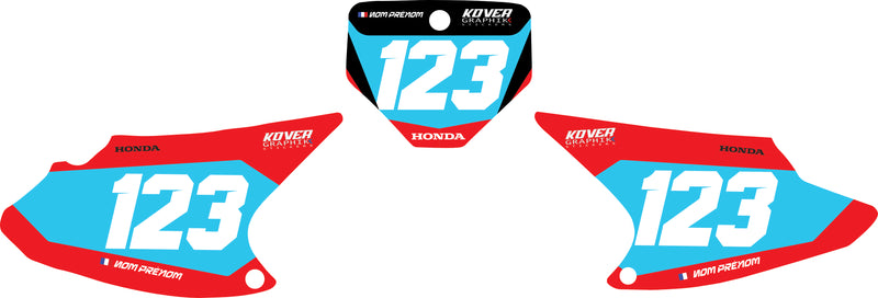 Fond de plaque Honda CRF 150-230  2003 2007 personnalisé-2