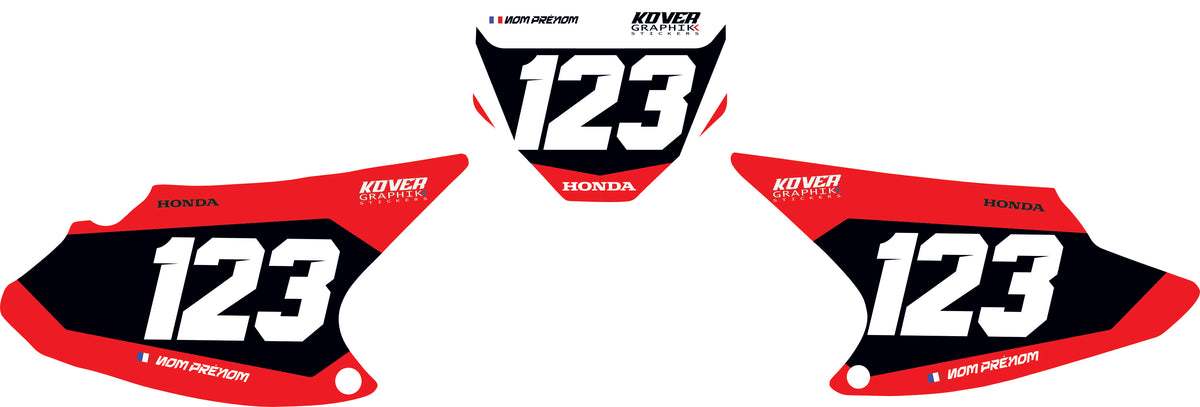 Fond de plaque Honda CRF 150-230  2003 2007 personnalisé