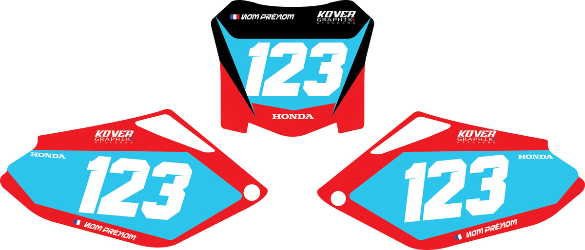 Fond de plaque Honda CRF 250 2008 2009 personnalisé-2