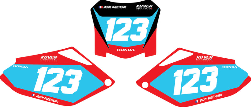 Fond de plaque Honda CRF 250 2008 2009 personnalisé-2