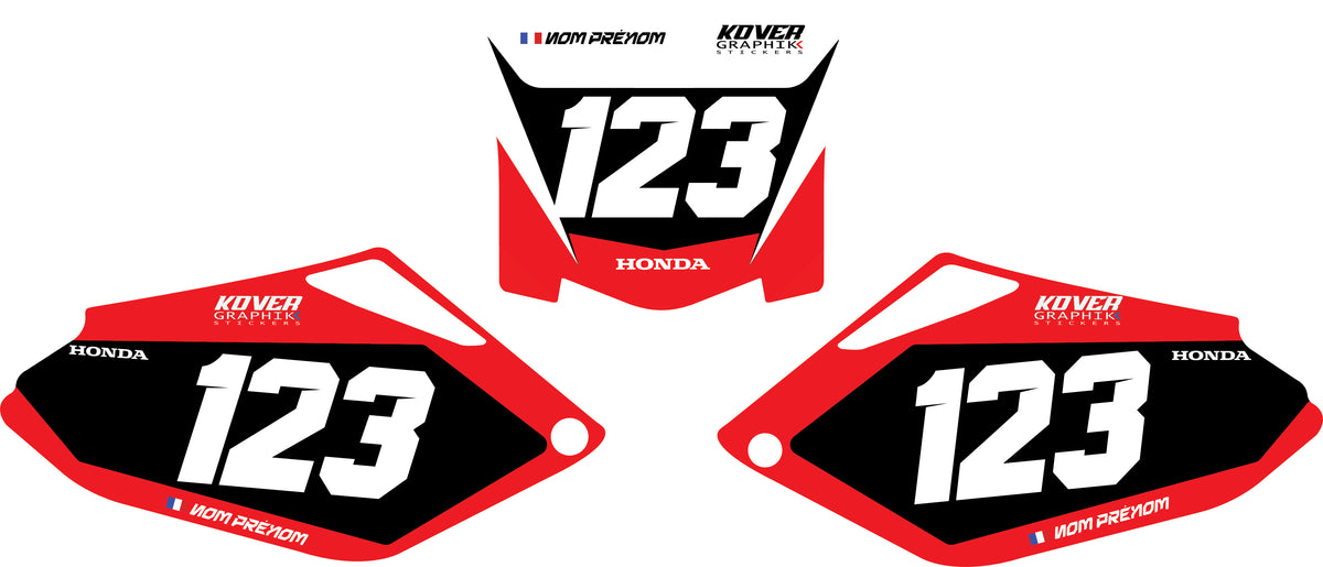 Fond de plaque Honda CRF 250 2008 2009 personnalisé-1