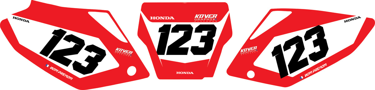Fond de plaque Honda CRF 250 2004 2005 personnalisé-6