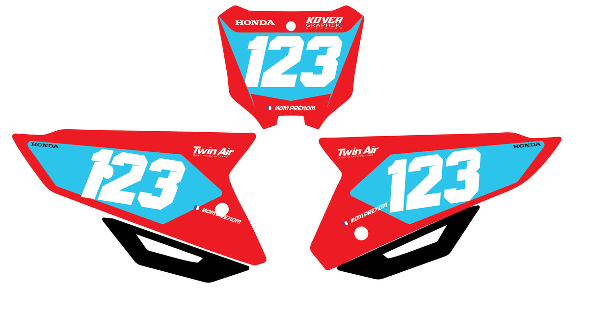 Fond de plaque Honda CRF 450 2021 2024 personnalisé-2