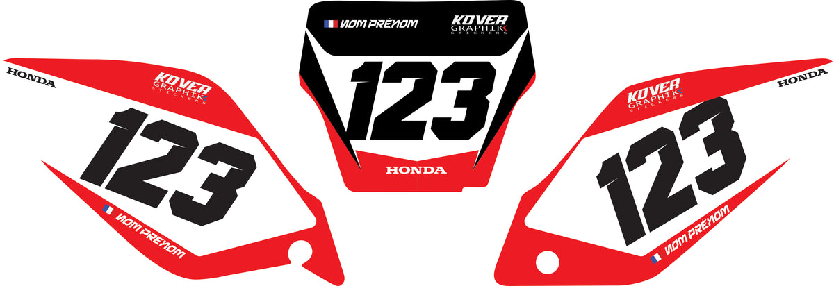 Fond de plaque Honda CRF 450 2005 2007 personnalisé-3