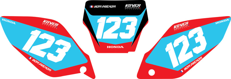 Fond de plaque Honda CRF 450 2005 2007 personnalisé-2