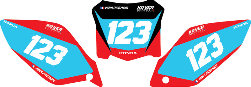 Fond de plaque Honda CRF 450 2008 personnalisé-2