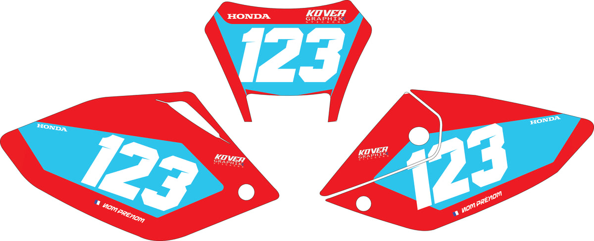 Fond de plaque Enduro Honda CRF X 250 2004 2017 personnalisé