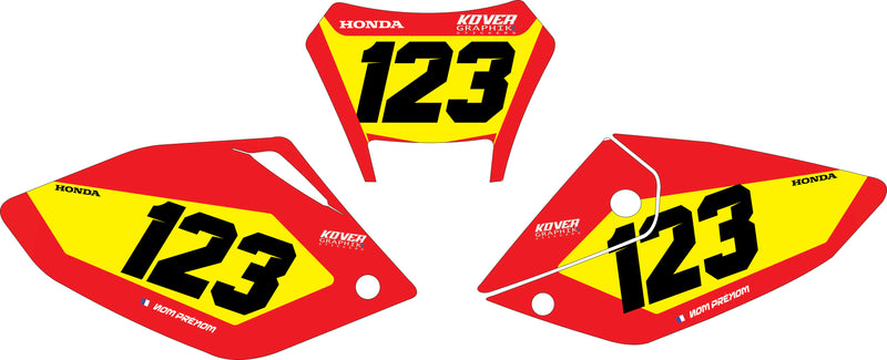 Fond de plaque Enduro Honda CRF X 250 2004 2017 personnalisé-6
