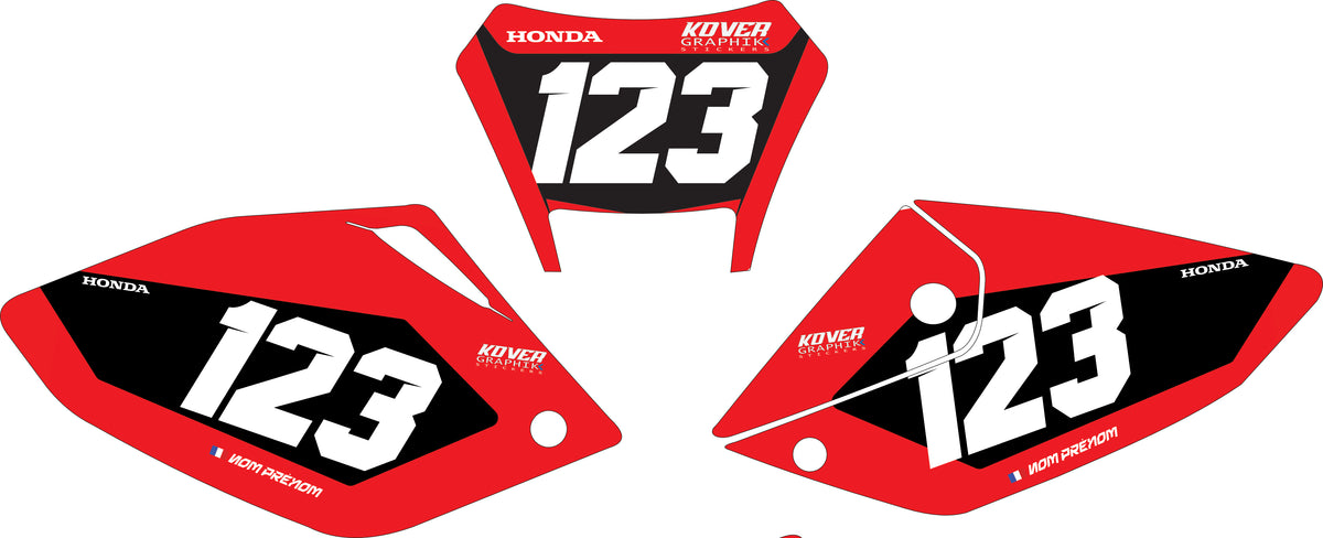 Fond de plaque Enduro Honda CRF X 250 2004 2017 personnalisé-1
