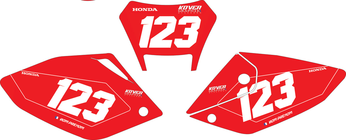 Fond de plaque Enduro Honda CRF X 250 2004 2017 personnalisé-7