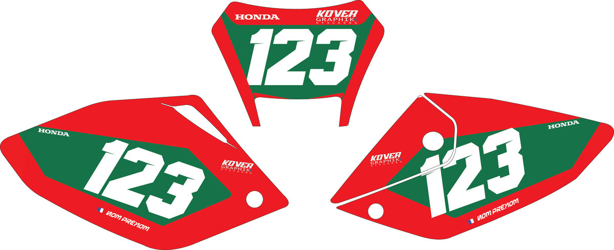 Fond de plaque Enduro Honda CRF X 250 2004 2017 personnalisé-5