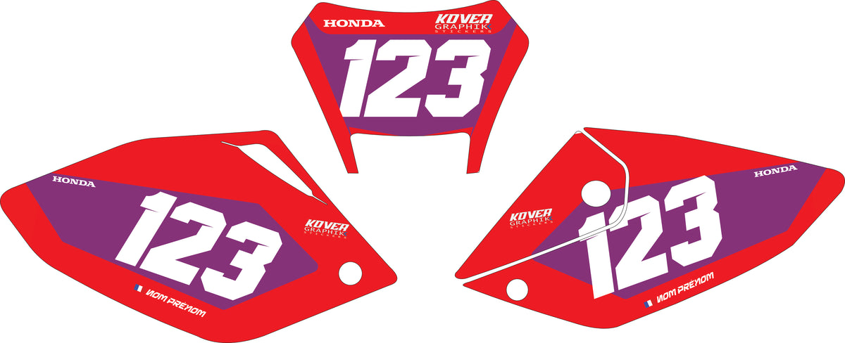 Fond de plaque Enduro Honda CRF X 250 2004 2017 personnalisé-4