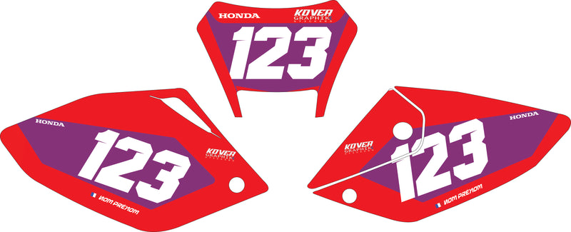 Fond de plaque Enduro Honda CRF X 250 2004 2017 personnalisé-4