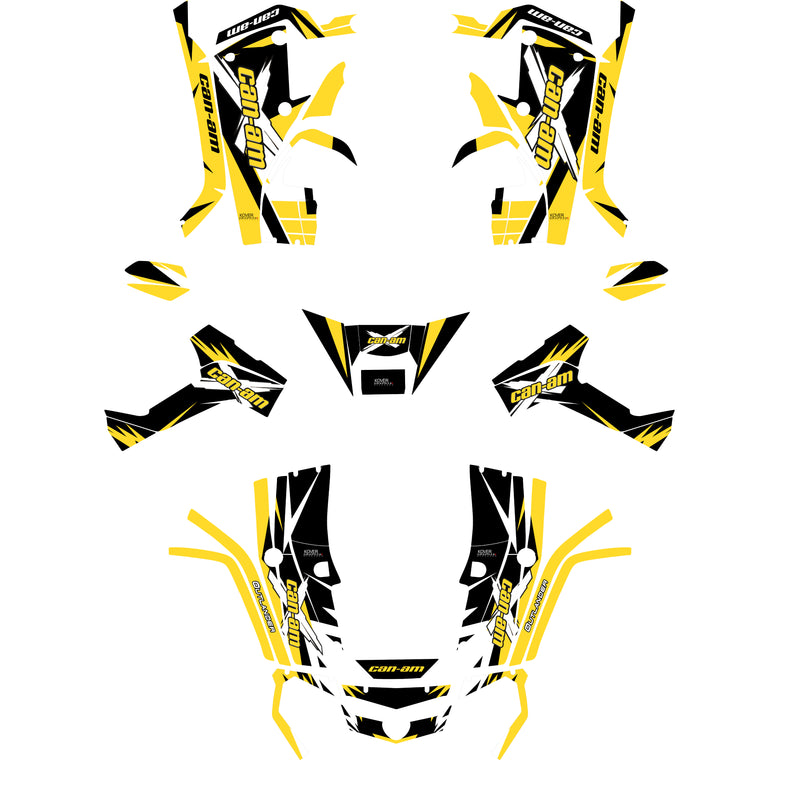 Kit déco Can-Am Outlander G1 Jaune XXC Max – Stickers Quad-1