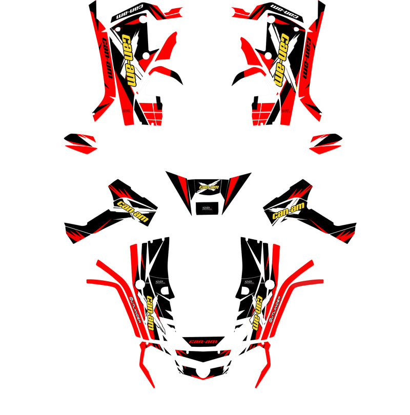 Kit déco Can-Am Outlander G1 Rouge XXC Max – Stickers Quad-1