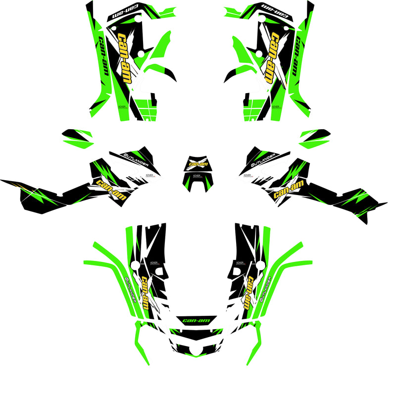 Kit déco Can-Am Outlander G1 Vert XT Max – Stickers Quad-1