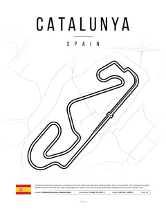 Poster Circuit de Catalunya – Espagne | Affiche Motorsport Minimaliste-2