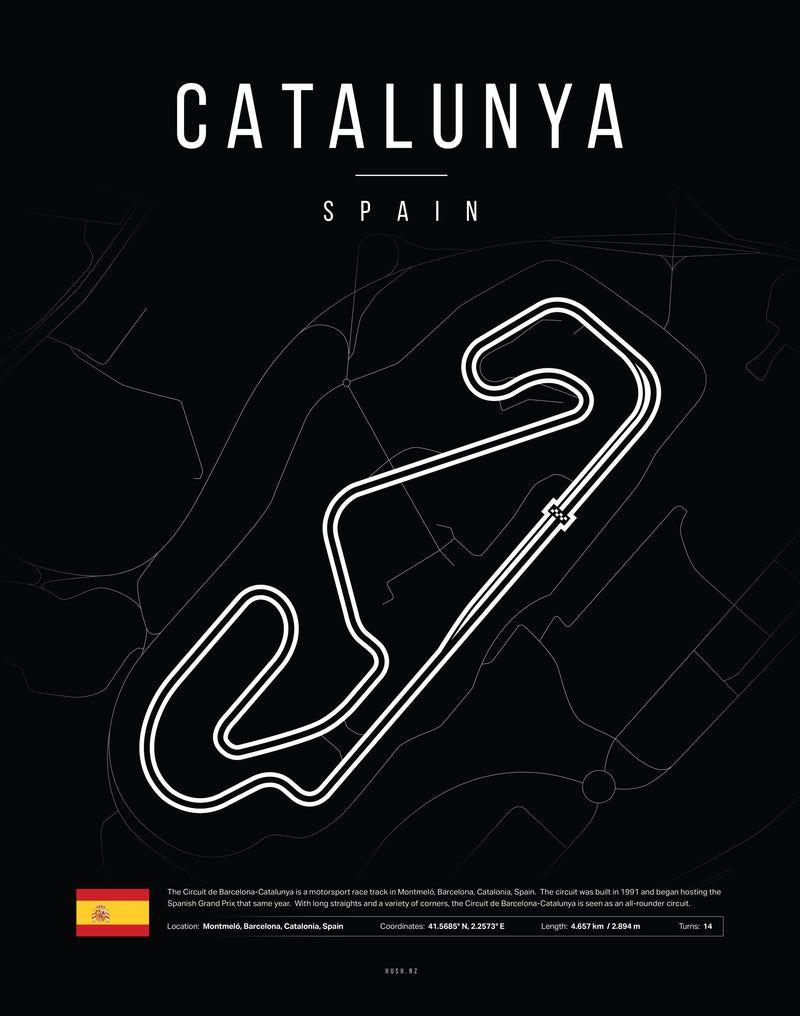Poster Circuit de Catalunya | F1 Track Map-2