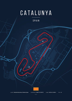 Poster Circuit de Catalunya – Espagne | Affiche MotoGP Barcelone – Déco murale racing Kover Graphik-2
