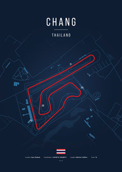 Poster Circuit de Chang – Thaïlande | Affiche MotoGP – Déco murale racing Kover Graphik-2