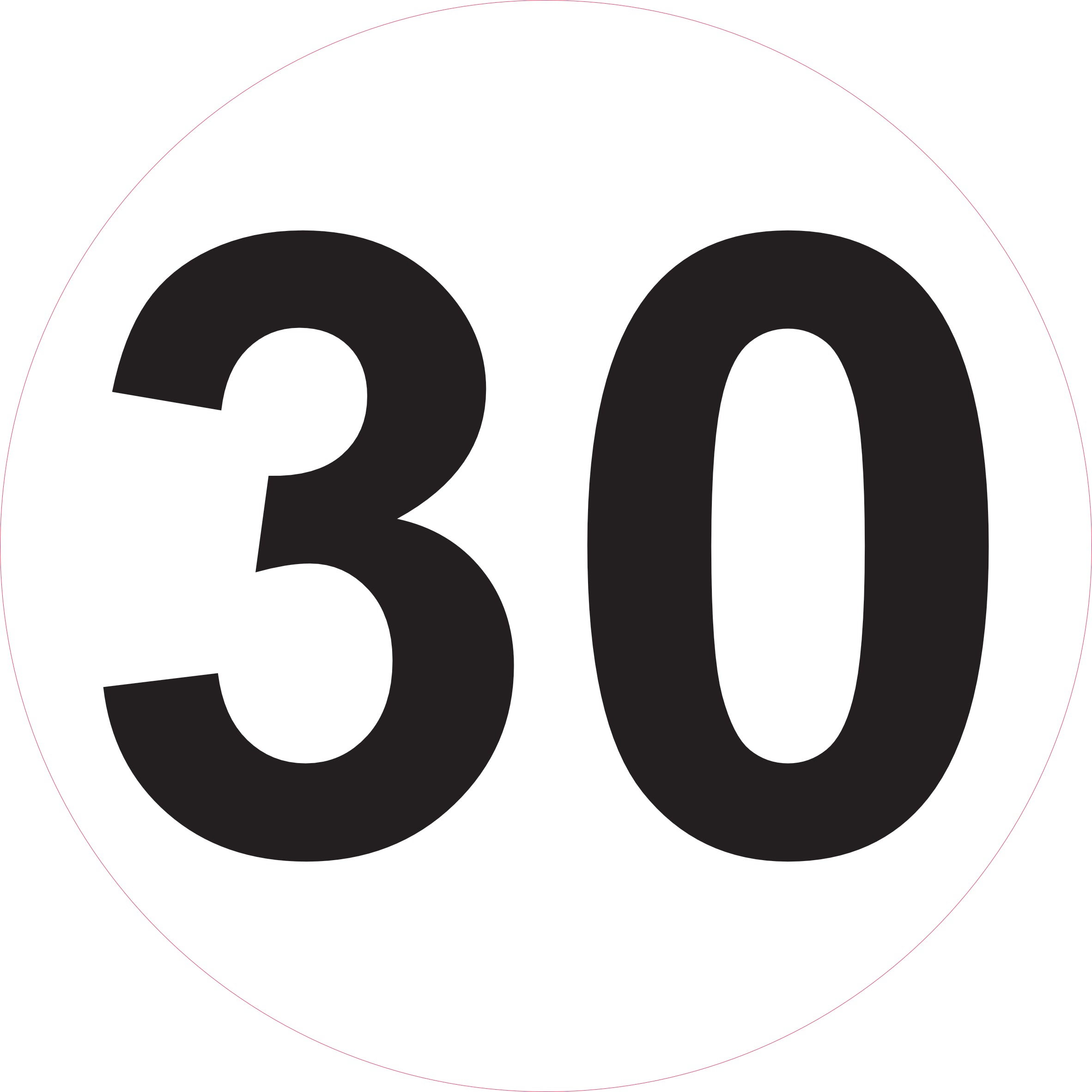 Disque de limitation de vitesse 25 à 120 km/h – Ø 200 mm – Signalisation véhicule