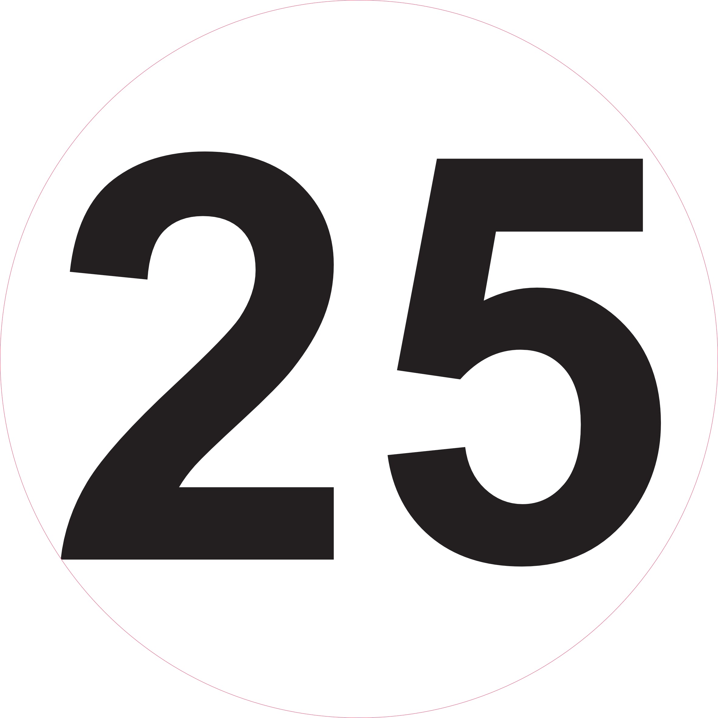 Disque de limitation de vitesse 25 à 120 km/h – Ø 200 mm – Signalisation véhicule