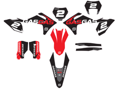 Kit déco GasGas EC & MC 125 à 450 (2024–2025) – Design Racing Rouge / Noir-2