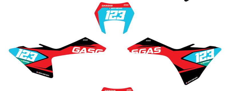 Fond de plaque GAS GAS EC 2024 2025 personnalisé-2