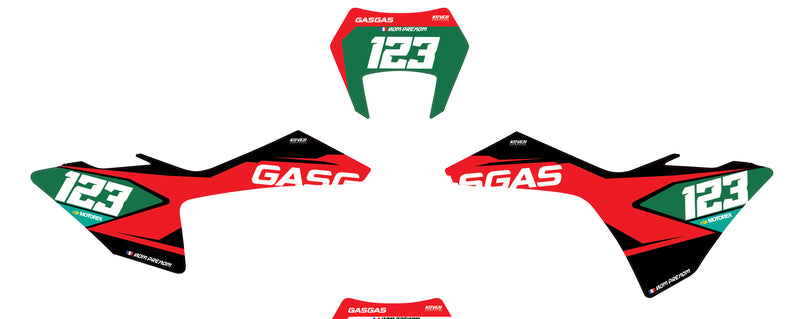 Fond de plaque GAS GAS EC 2024 2025 personnalisé-6