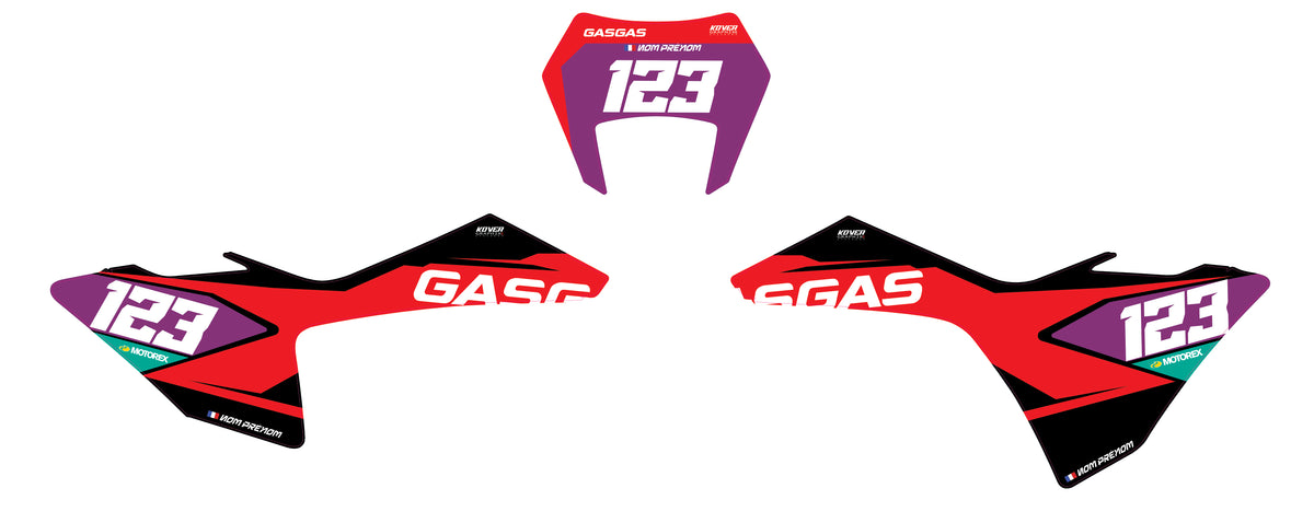 Fond de plaque GAS GAS EC 2024 2025 personnalisé-7