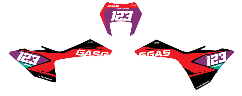 Fond de plaque GAS GAS EC 2024 2025 personnalisé-7