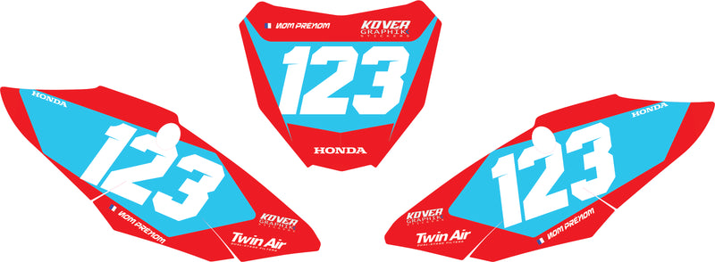 Fond de plaque Honda CRF 450 2017 2020 personnalisé-2